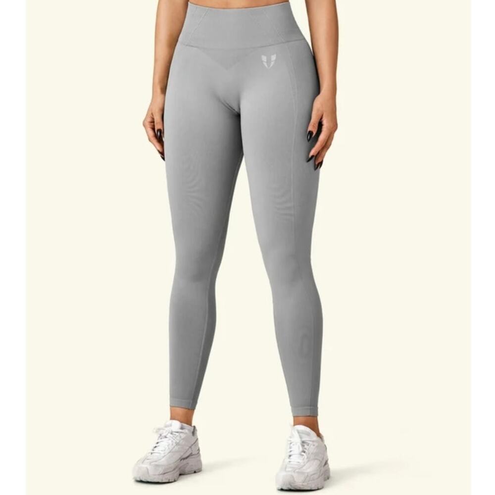 Firm Abs Sculpt Lift Seamless Leggings Cement Grey high rise booty scrunch
